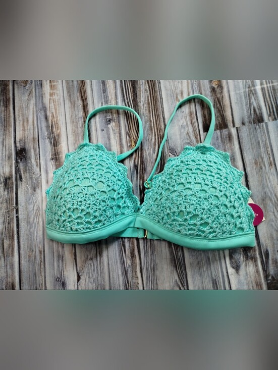 SO Tops - SO Mint Green Crochet Trim Bikini Top